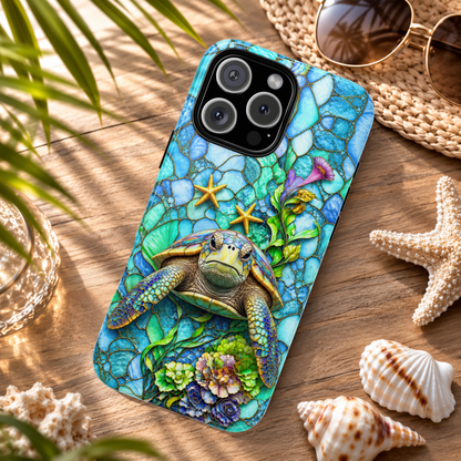 Sea Turtle Stained Glass Case
