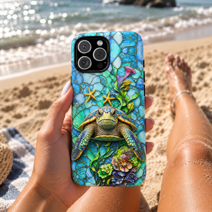 Sea Turtle Stained Glass Case
