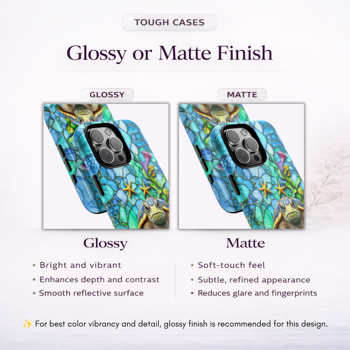 Sea Turtle Stained Glass Case