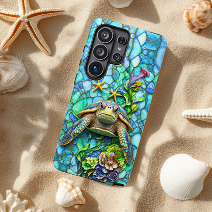Sea Turtle Stained Glass Case