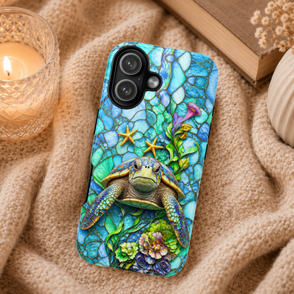 Sea Turtle Stained Glass Case